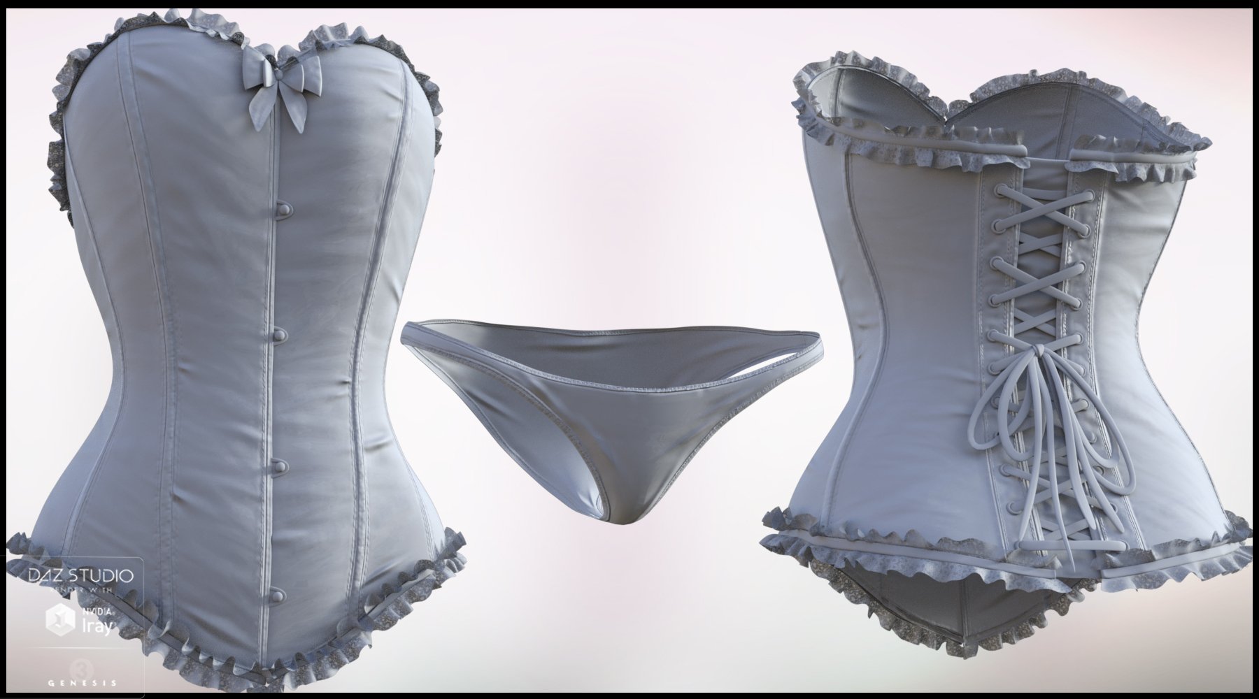 Steel Boned Corset for Genesis 3 Female(s) by: Nikisatez, 3D Models by Daz 3D