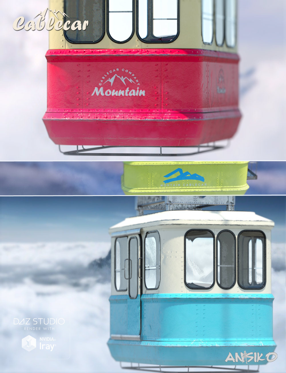 Cable Car by: Ansiko, 3D Models by Daz 3D