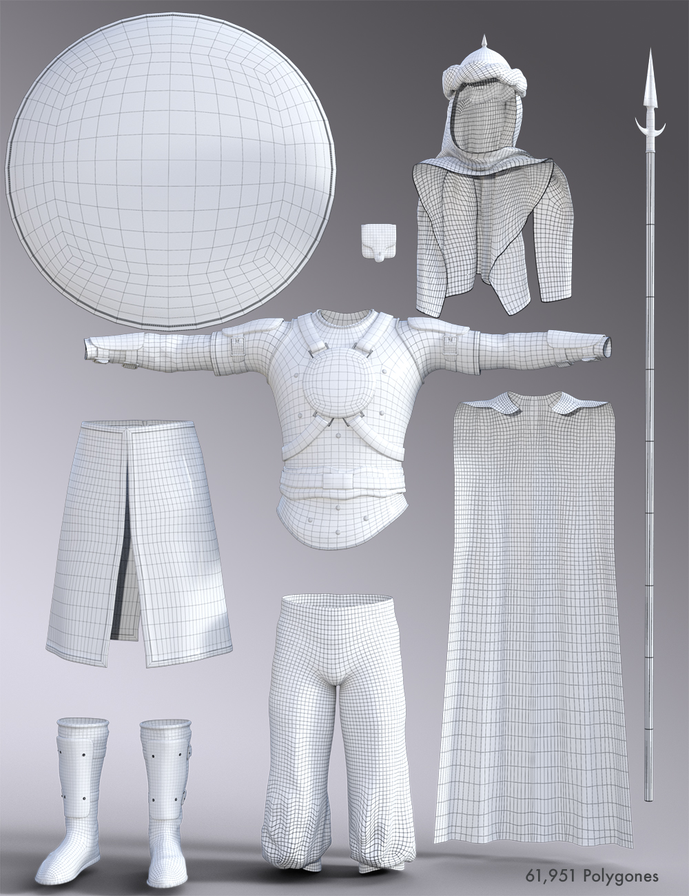 Tus - Persian Warrior Outfit for Genesis 3 Male(s) by: Meshitup, 3D Models by Daz 3D