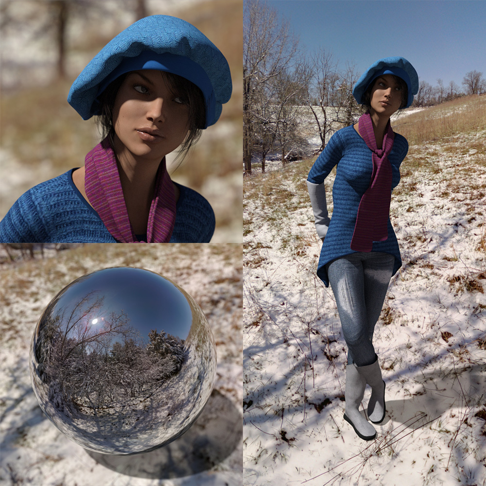 Orestes Iray HDRI Environment - Winter Grove by: Orestes Graphics, 3D Models by Daz 3D