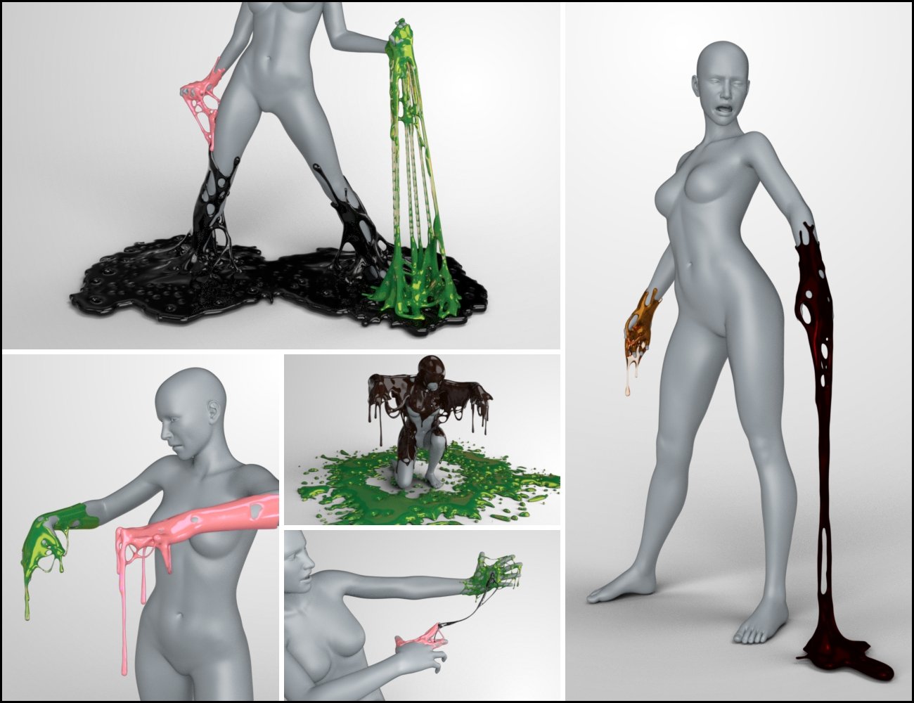Slime Attack - Vol.1 Slime Attack - Vol.1 by: Mechasar, 3D Models by Daz 3D