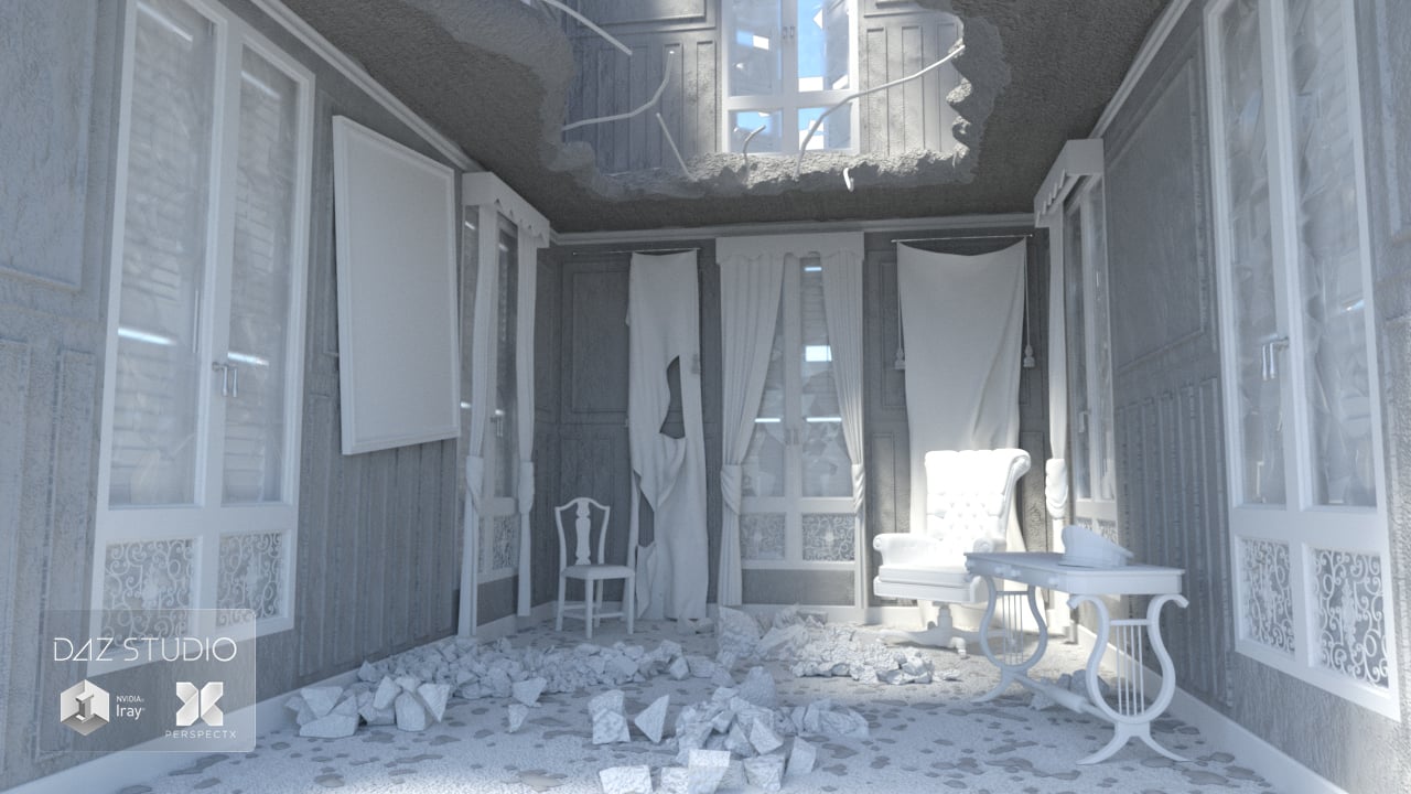 Ruins of War Room by: PerspectX, 3D Models by Daz 3D