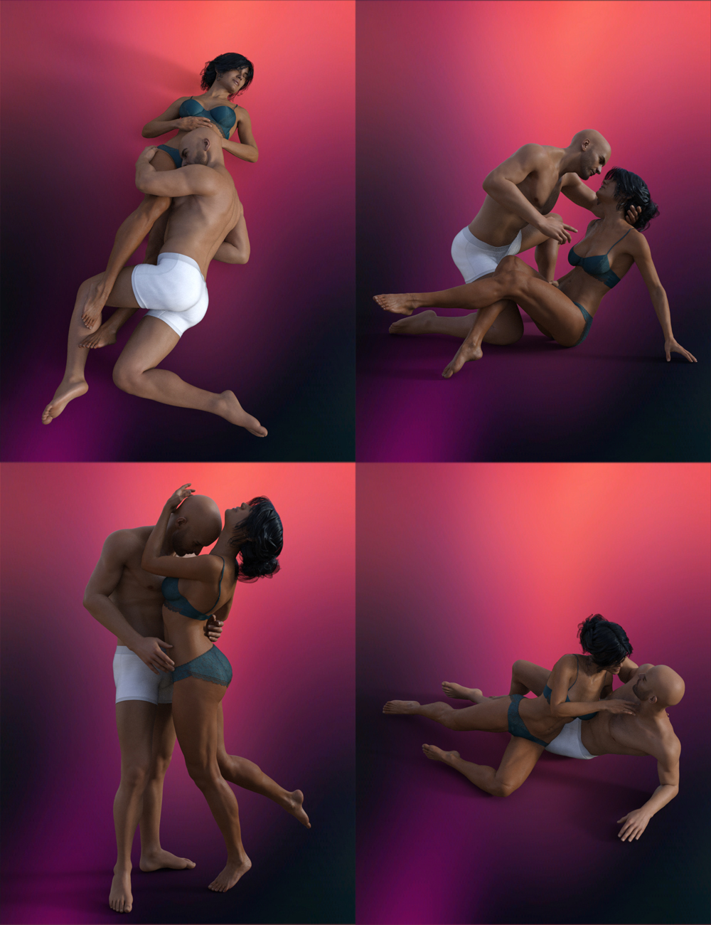 Love Poses for Genesis 3 Male(s) and Female(s) by: Muscleman, 3D Models by Daz 3D