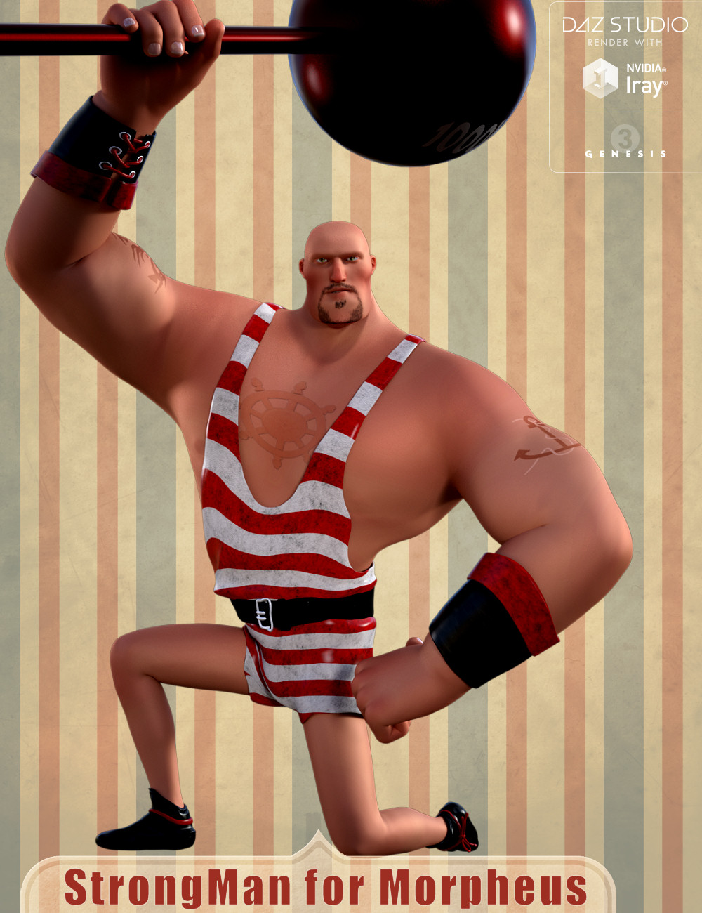 Strongman for Multi-Man by: Karth, 3D Models by Daz 3D