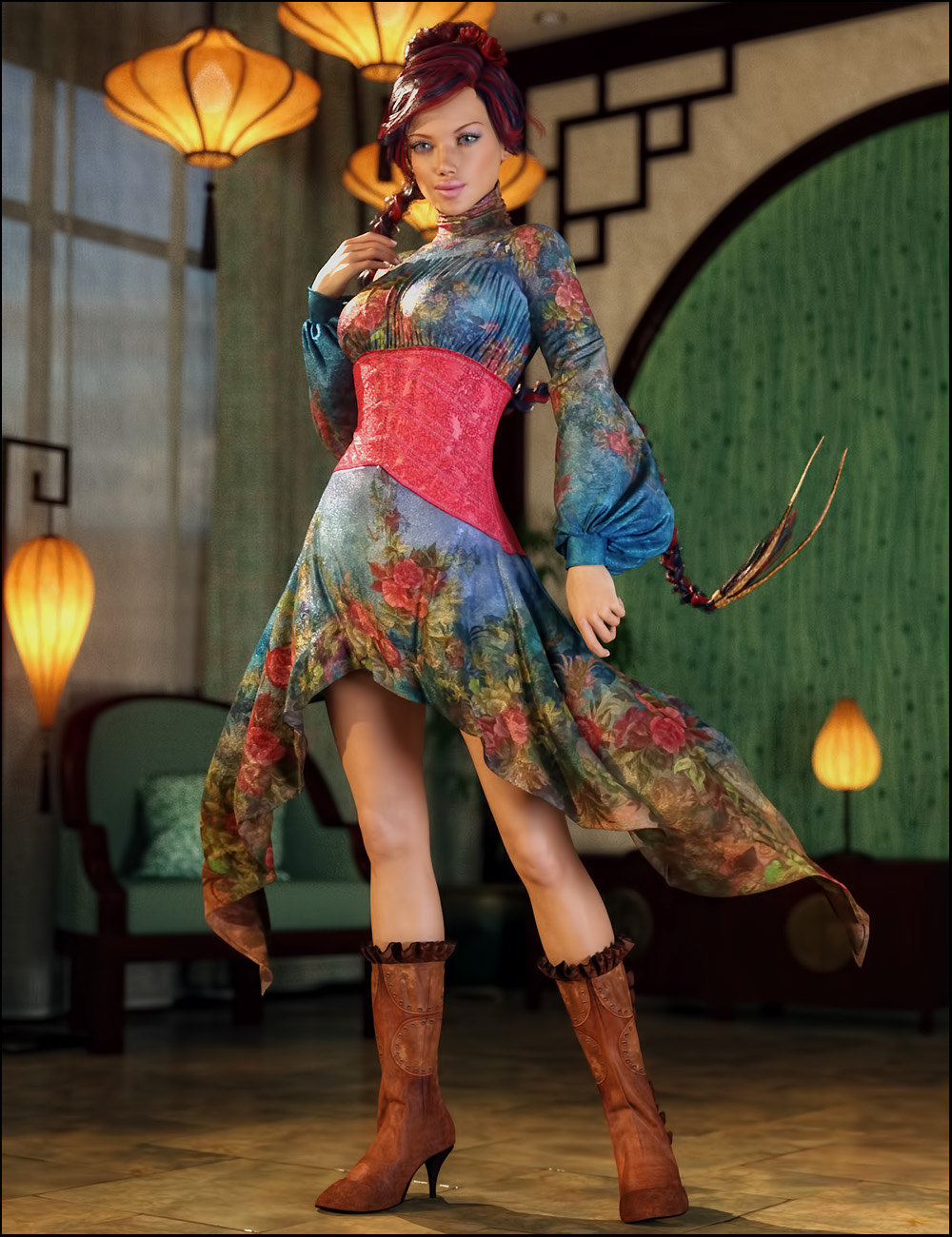 Oriental Opulence for Marionette by: SHIFTING IMAGES, 3D Models by Daz 3D