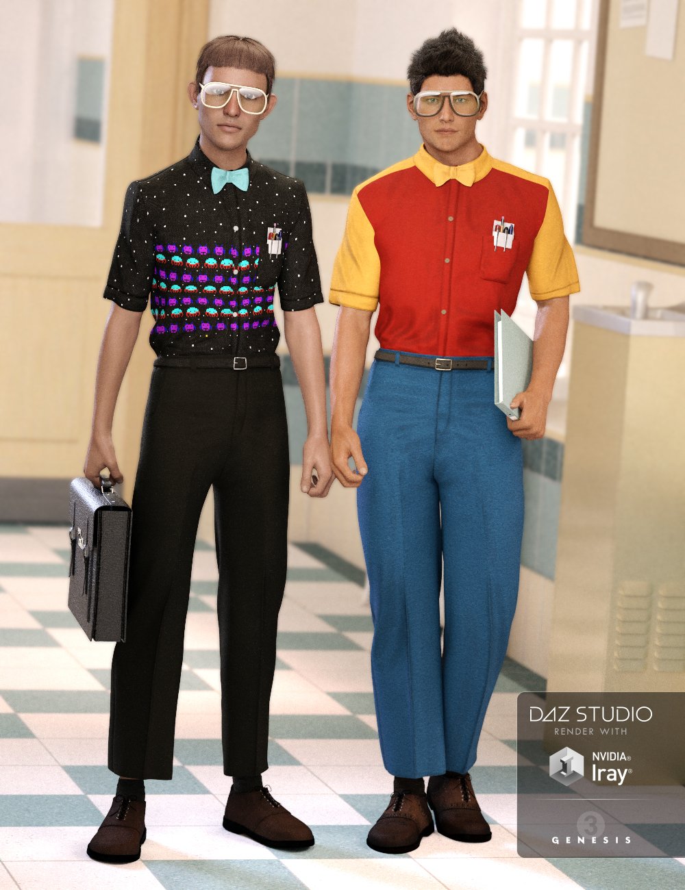 Nerdy Guy Outfit Textures by: Luthbellina, 3D Models by Daz 3D