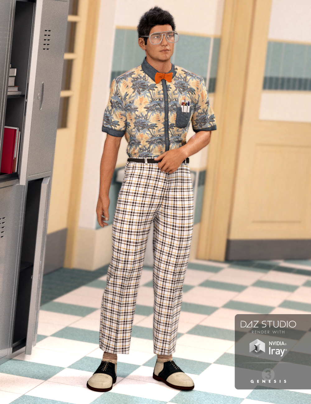 Nerdy Guy Outfit Textures by: , 3D Models by Daz 3D