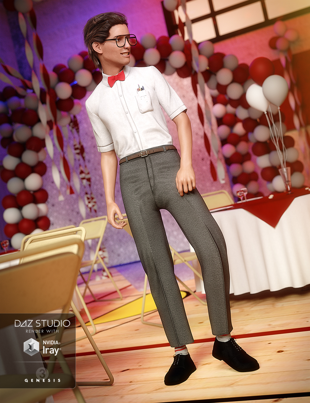 Nerdy Guy Outfit for Genesis 3 Male(s) by: Nikisatez, 3D Models by Daz 3D