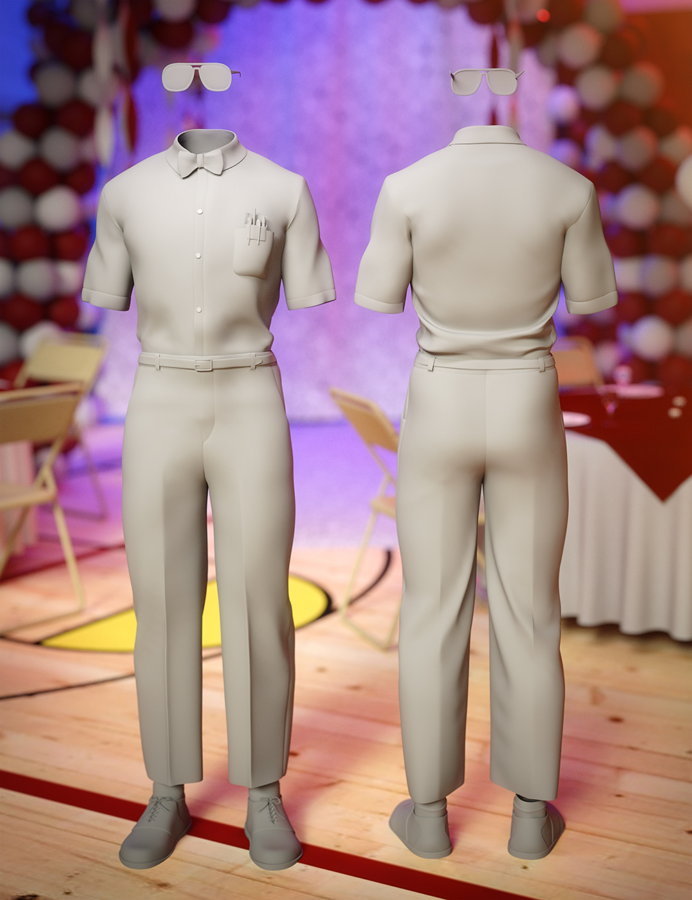 Nerdy Guy Outfit for Genesis 3 Male(s) by: Nikisatez, 3D Models by Daz 3D