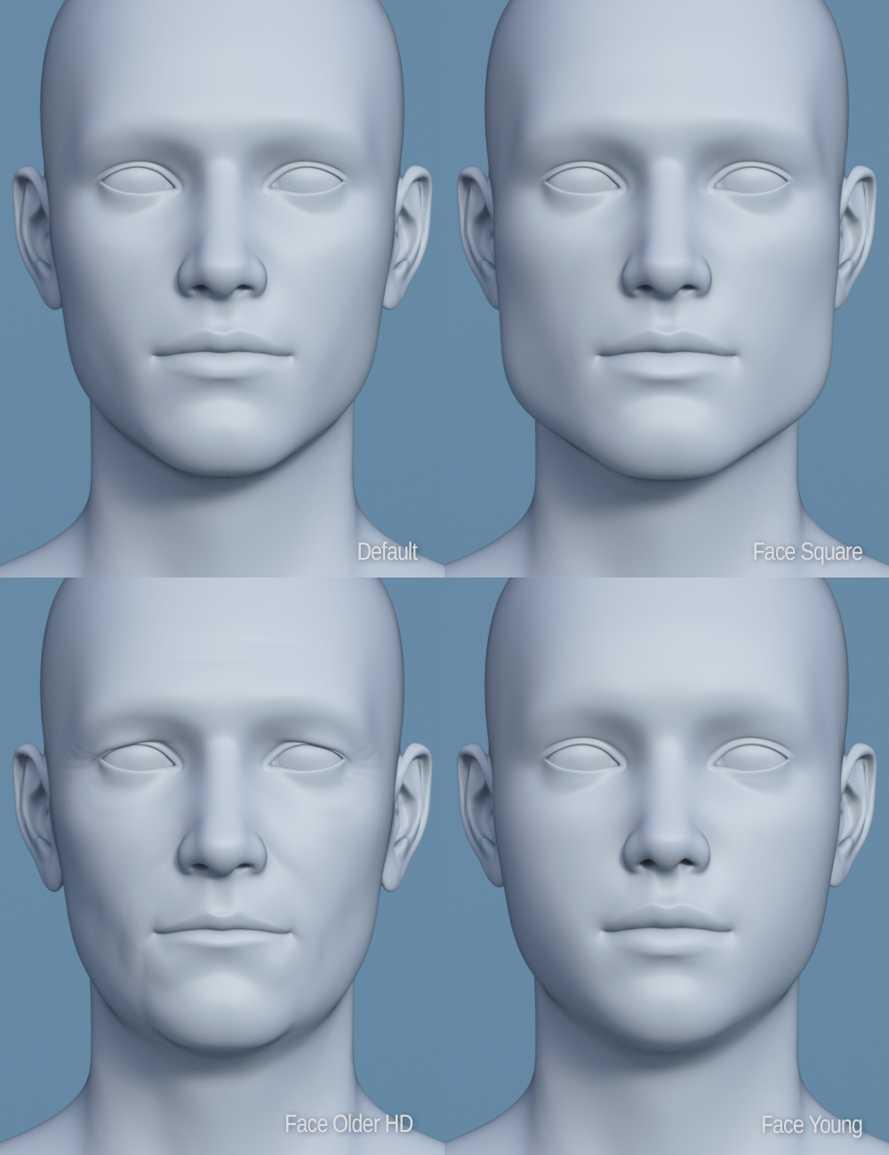 Genesis 8 Male Head Morphs by: , 3D Models by Daz 3D