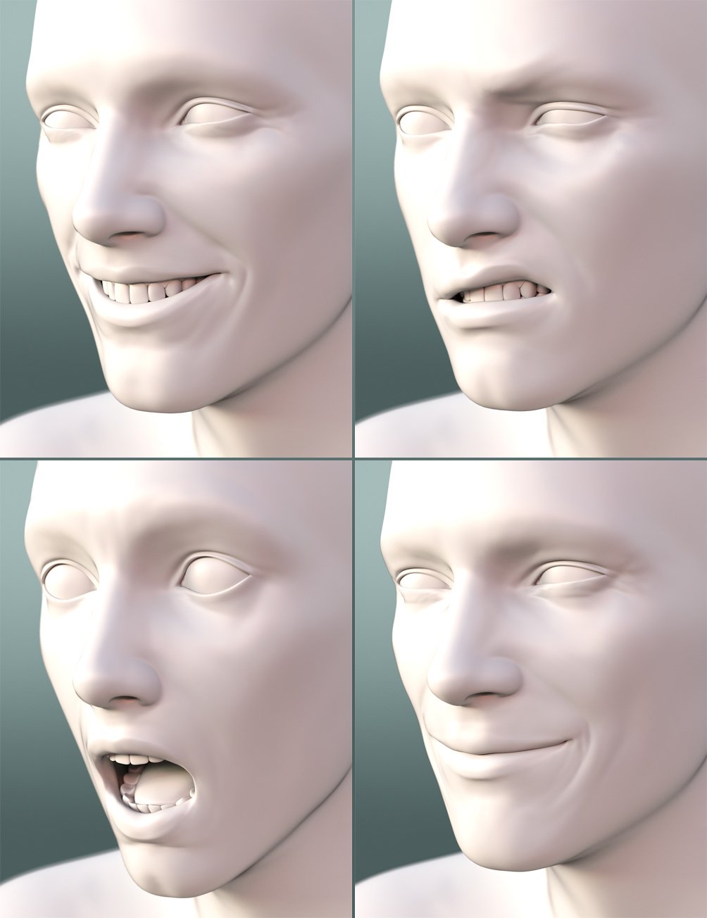 Genesis 8 Male Expressions by: , 3D Models by Daz 3D