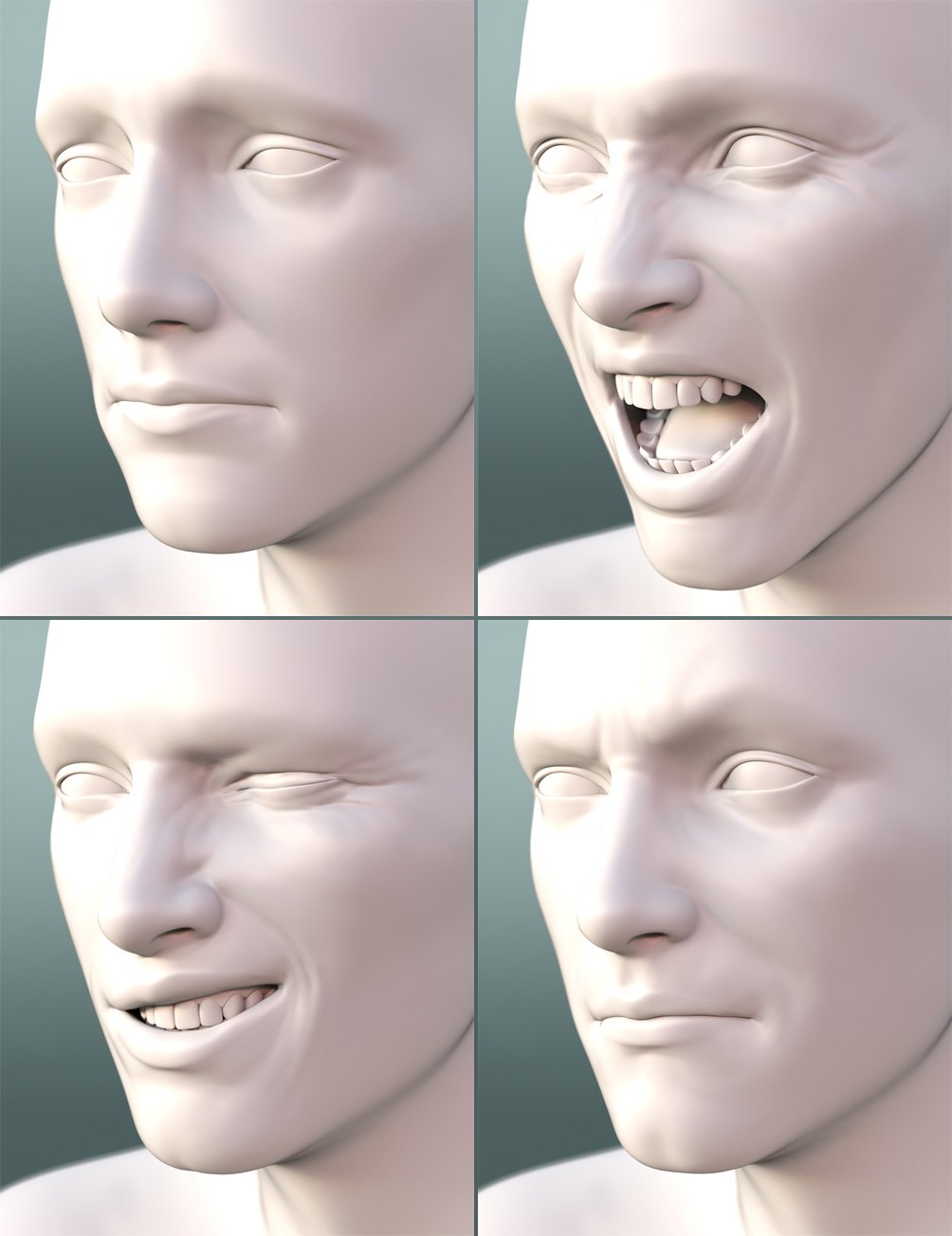 Genesis 8 Male Expressions by: , 3D Models by Daz 3D