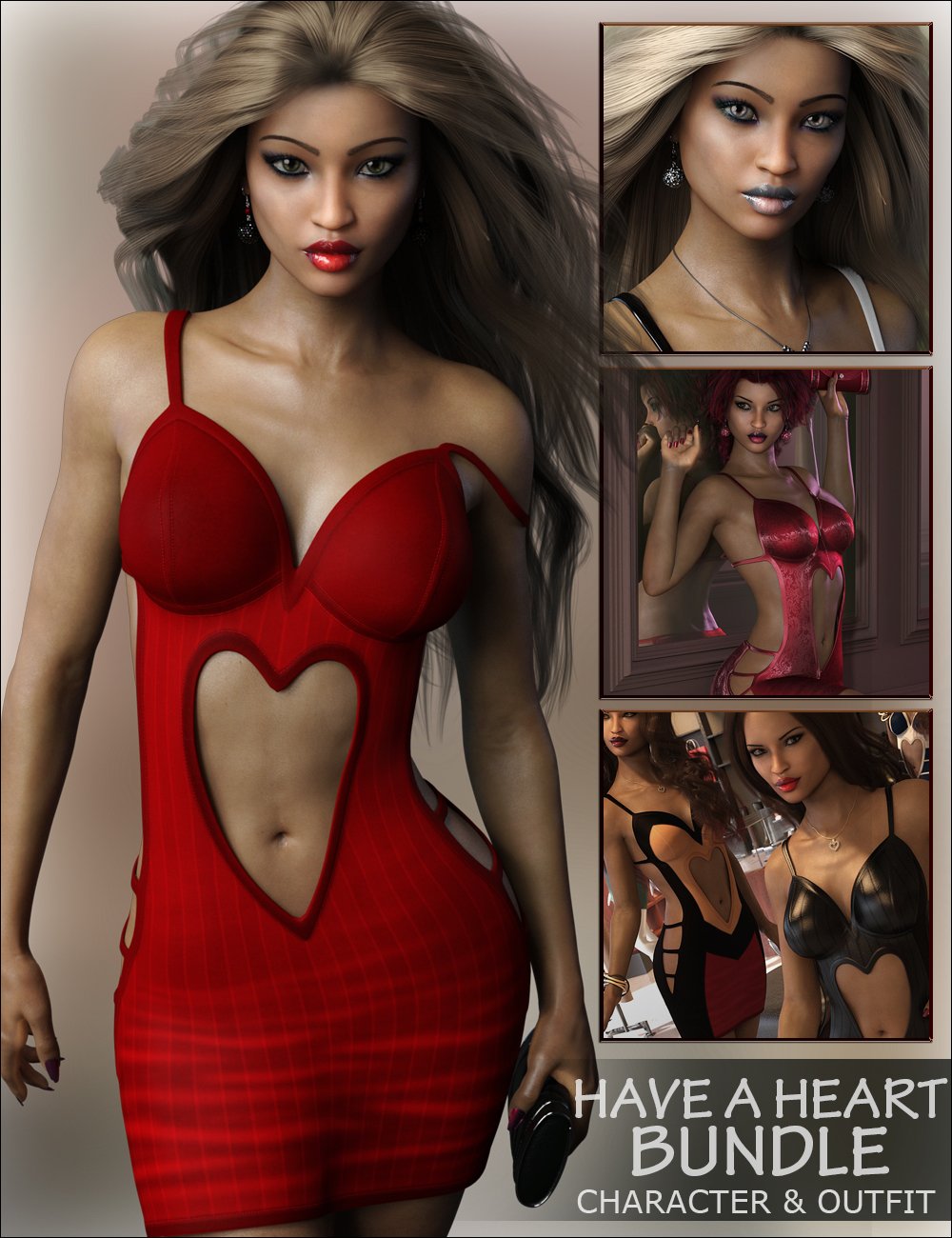 Have A Heart Bundle – HD Character, Outfit and Expansion by: Fred Winkler ArtSabbyFisty & DarcLaticis ImageryShanasSoulmate, 3D Models by Daz 3D