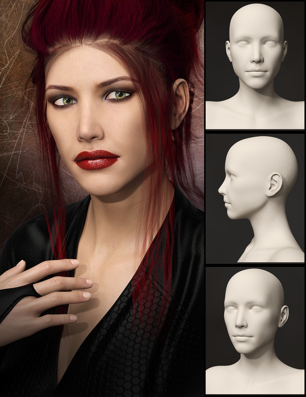 Distinctive HD Faces and Bodies for Genesis 3 Female by: Lyoness, 3D Models by Daz 3D
