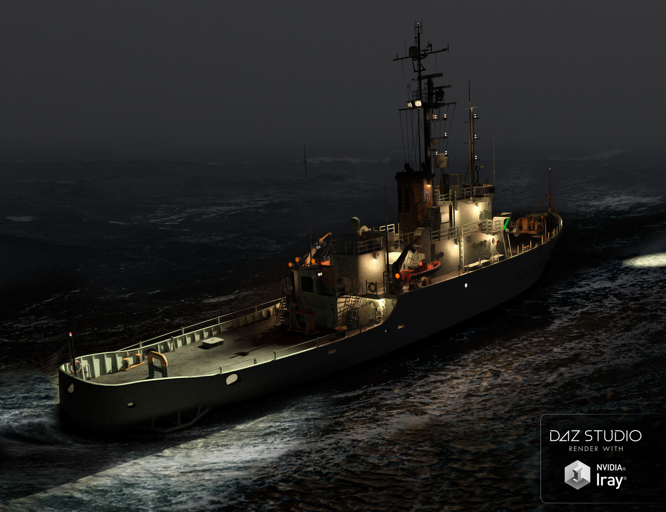 Coastguard Cutter by: 3djoji, 3D Models by Daz 3D