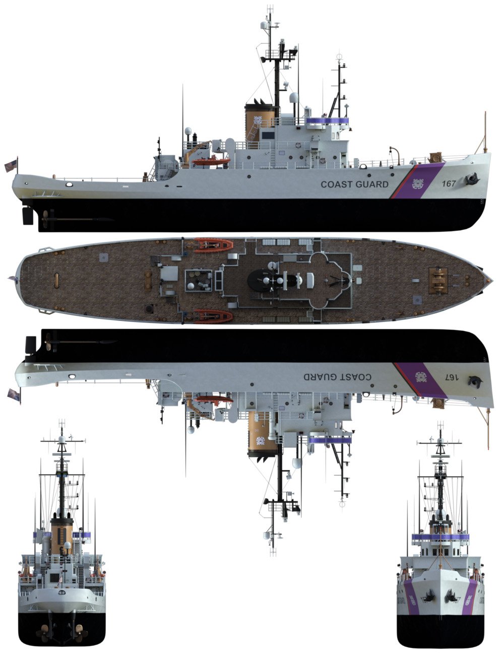 Coastguard Cutter by: 3djoji, 3D Models by Daz 3D