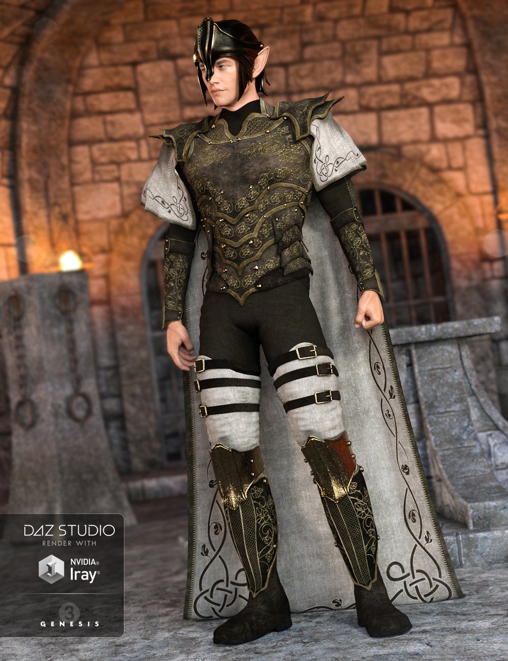 Elven Knight Armor Male Textures Elven Knight Armor Male Textures by: DirtyFairy, 3D Models by Daz 3D