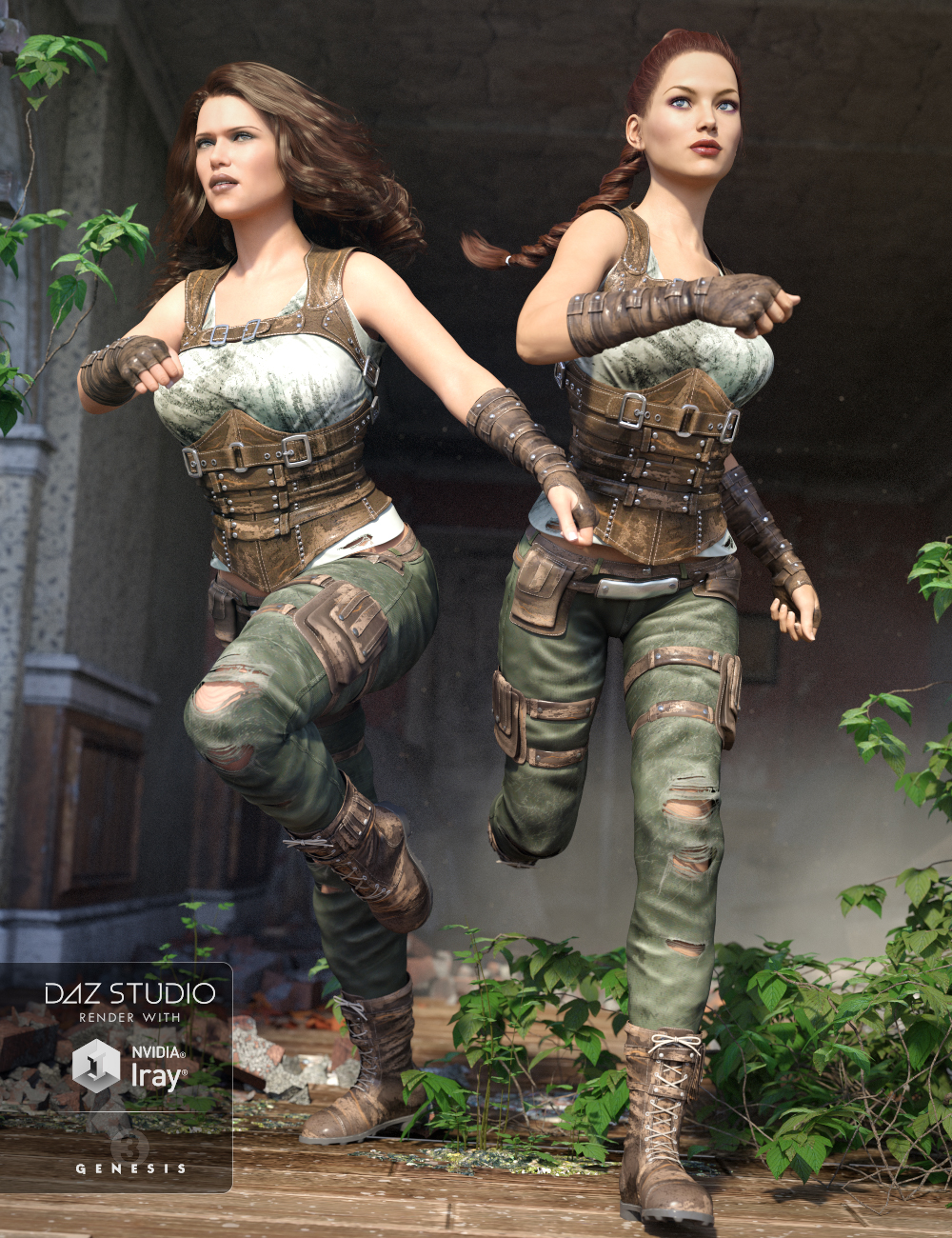 Relentless Mercenary Outfit for Genesis 3 Female(s) by: Barbara BrundonDemianUmblefugly, 3D Models by Daz 3D