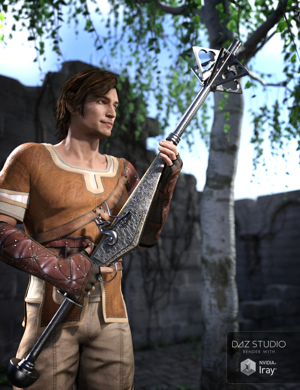 Combination Flintlocks for Genesis 3 and 8 Male(s) and Female(s) by: Merlin Studios, 3D Models by Daz 3D