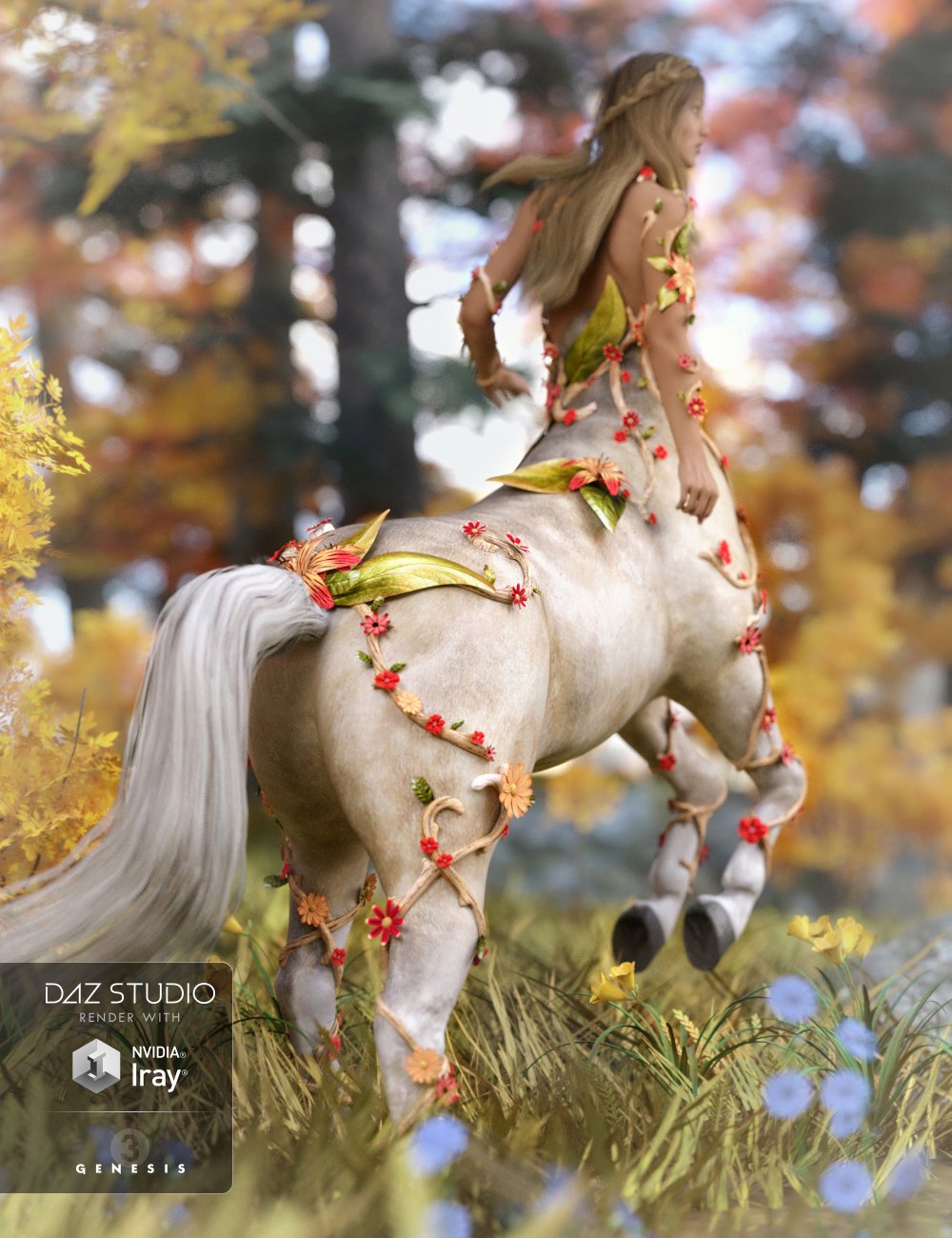 Forest Maiden Outfit for Centaur 7 Female by: NikisatezArien, 3D Models by Daz 3D