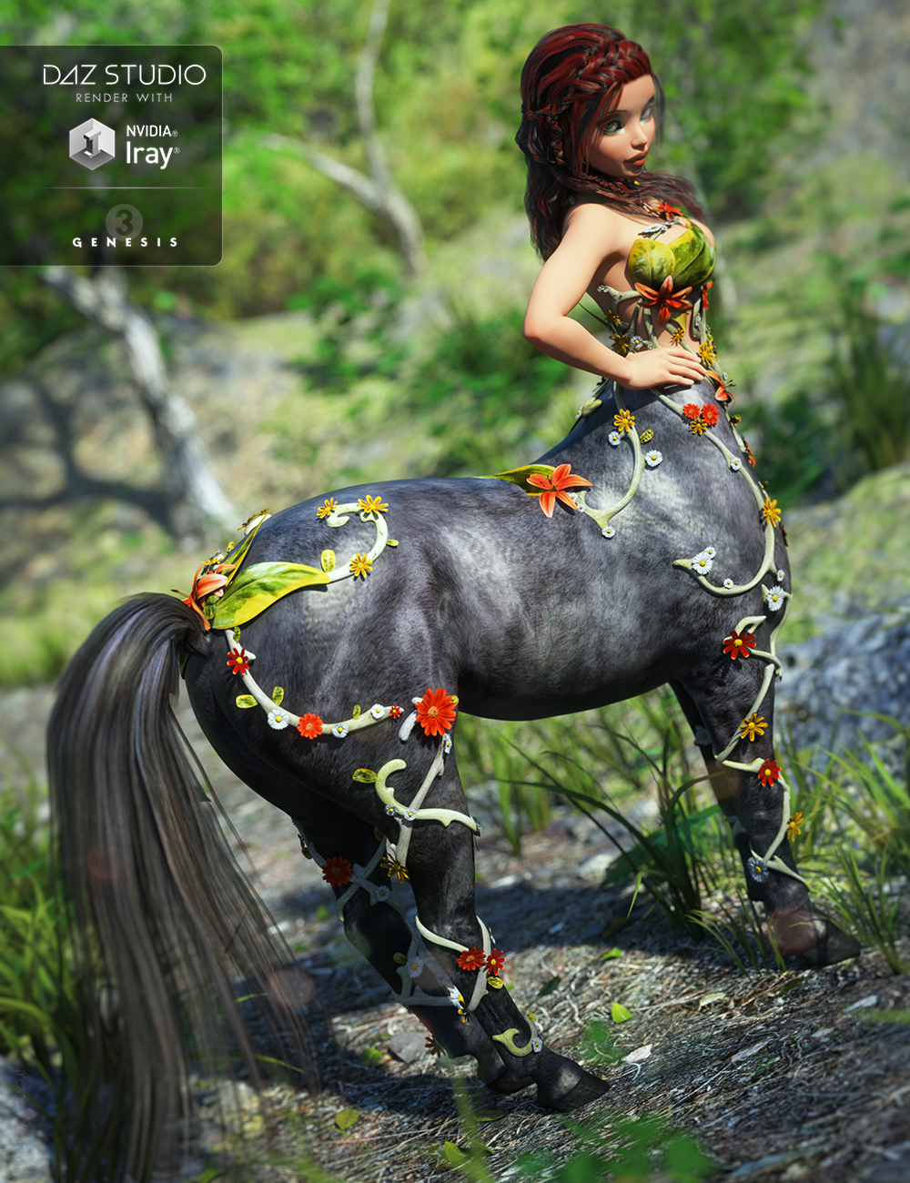 Forest Maiden Outfit Textures by: Arien, 3D Models by Daz 3D