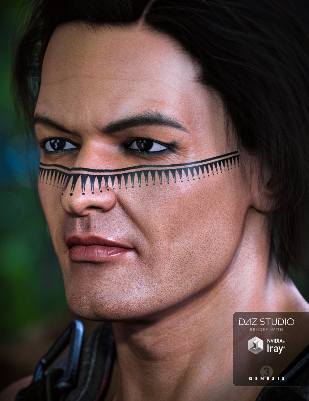 Warrior Makeups for Genesis 3 Male(s) by: ForbiddenWhispers, 3D Models by Daz 3D