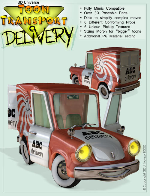 Toon Transport - Delivery by: 3D Universe, 3D Models by Daz 3D