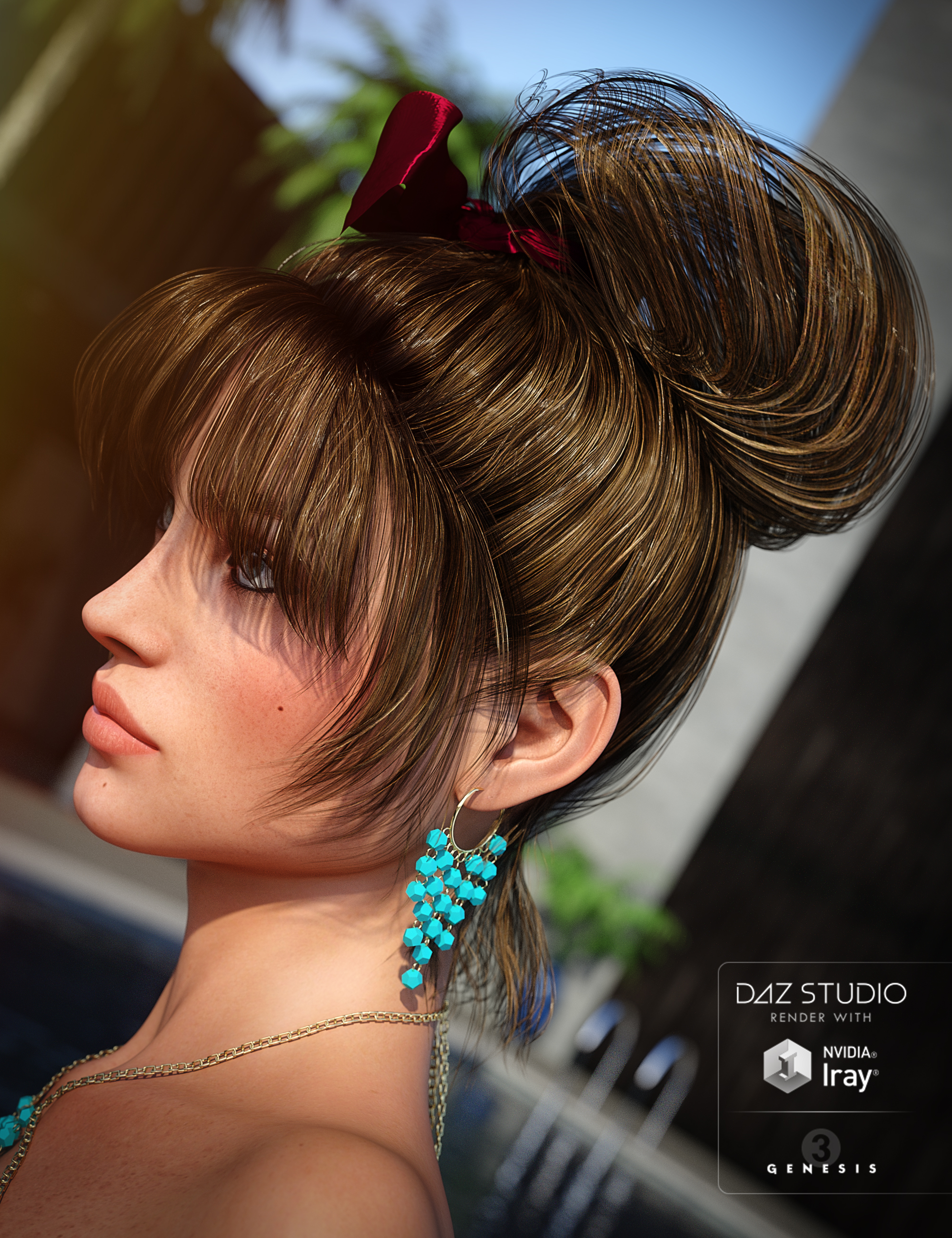 Summer Fun Hair for Genesis 3 Female(s) Summer Fun Hair for Genesis 3 Female(s) by: goldtassel, 3D Models by Daz 3D