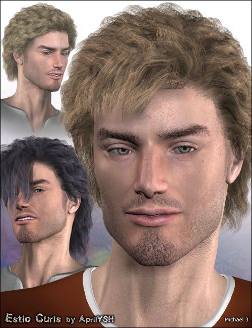 Estio Curls Estio Curls by: AprilYSH, 3D Models by Daz 3D
