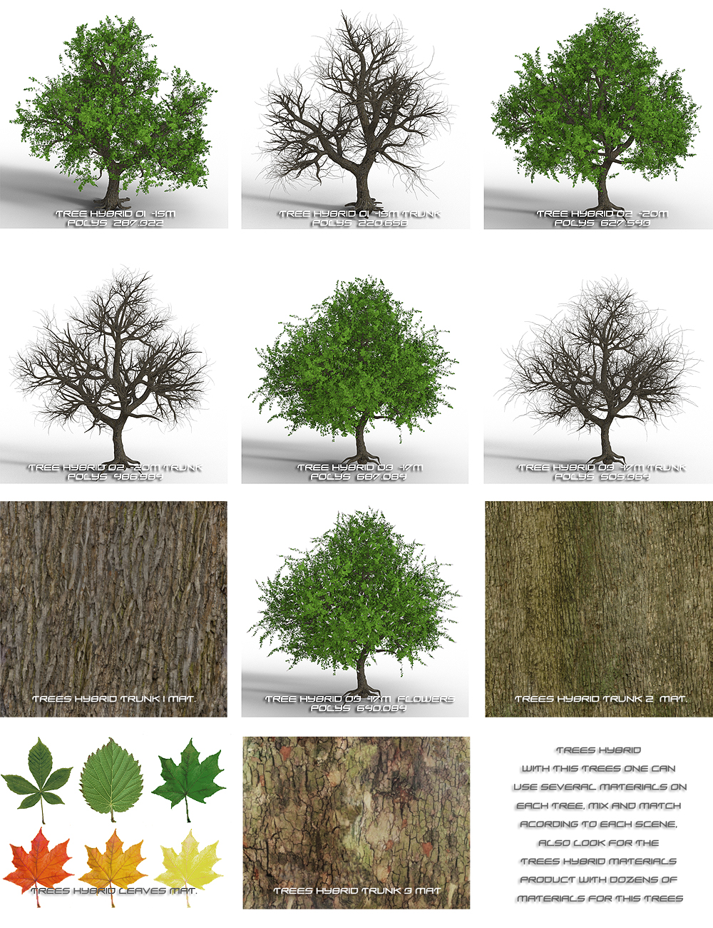 Hybrid Trees by: Whitemagus, 3D Models by Daz 3D