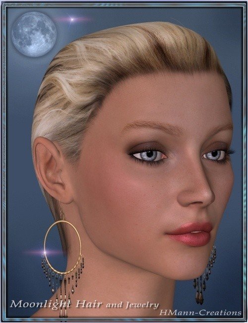 Moonlight-Hair & Jewelry Pack by: Magix 101, 3D Models by Daz 3D