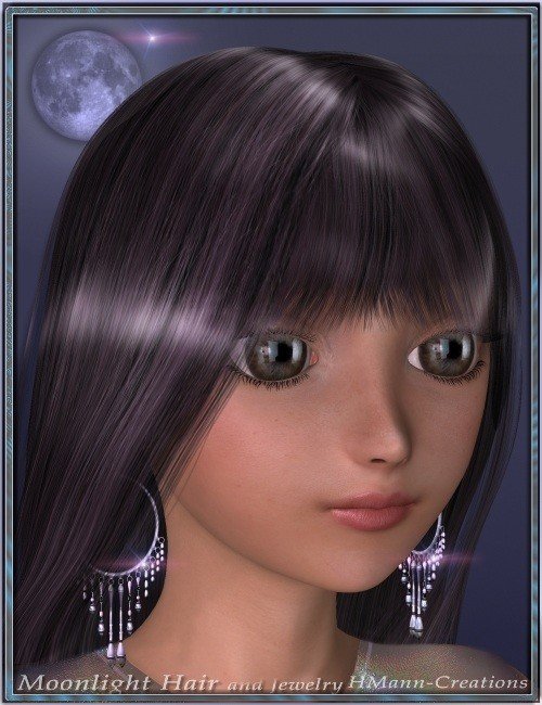 Moonlight-Hair & Jewelry Pack by: Magix 101, 3D Models by Daz 3D