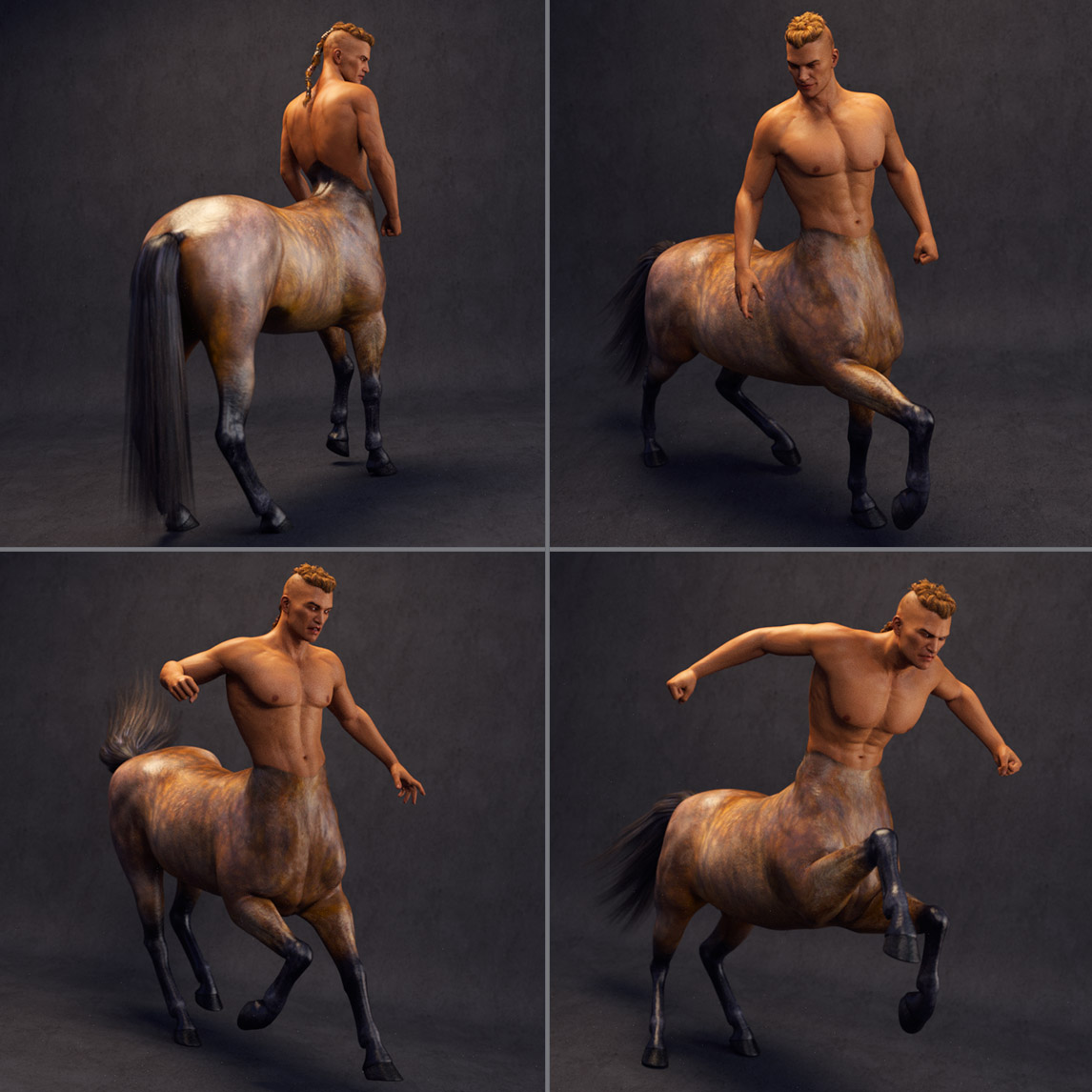 Wild Freedom Poses for Centaur 7 Male by: Val3dart, 3D Models by Daz 3D