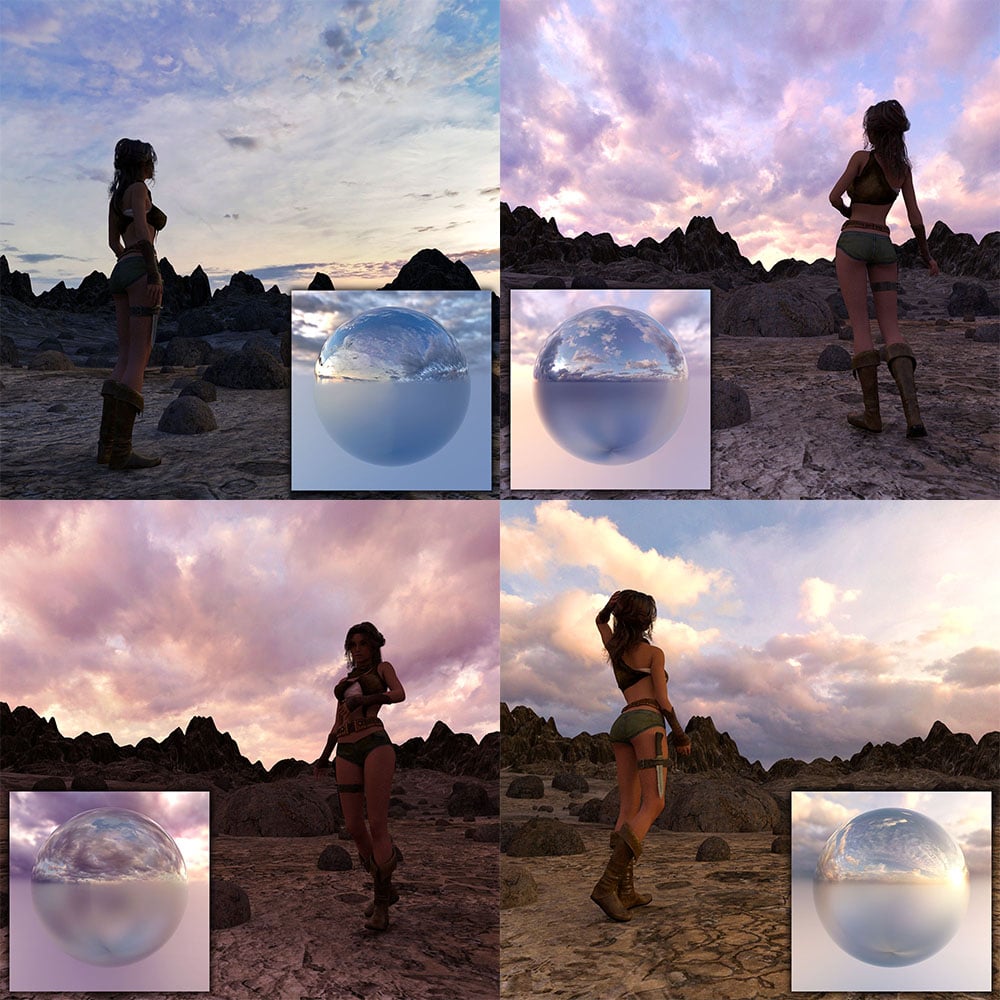 Orestes Iray HDRI Skydomes Vol 1 - Eventide by: Orestes Graphics, 3D Models by Daz 3D