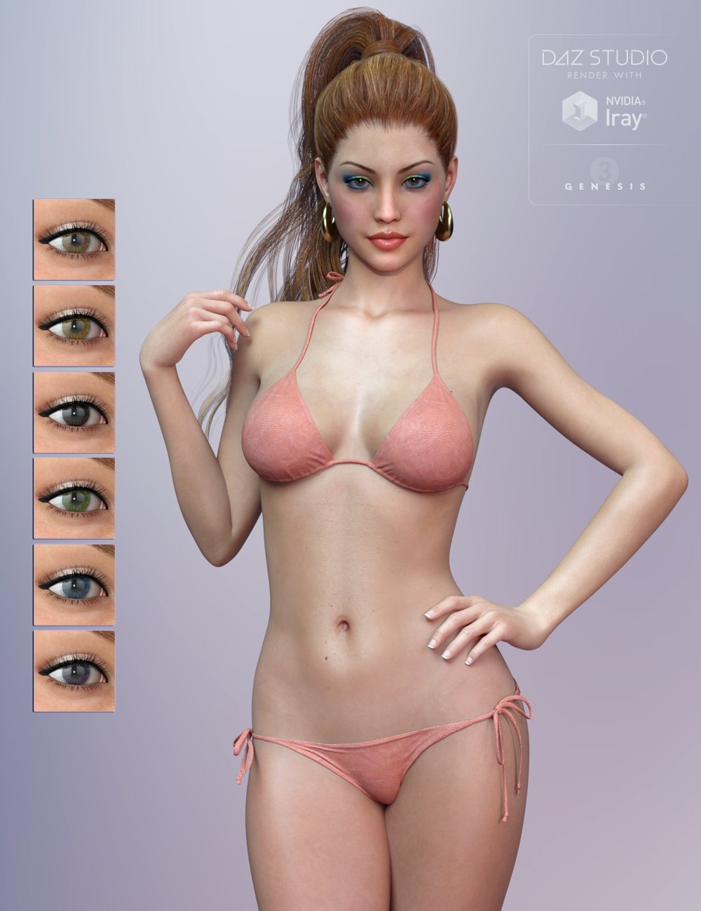Sanza for Genesis 3 Female by: Freja, 3D Models by Daz 3D