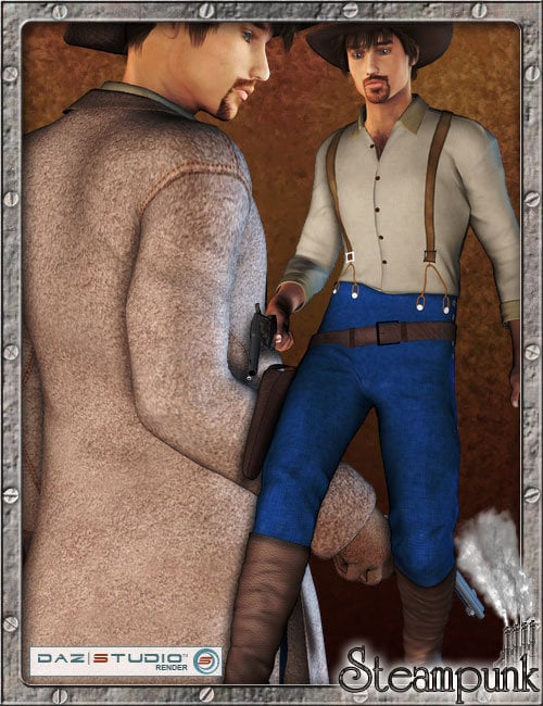Steampunk Cowboy for David by: karantaroyloo, 3D Models by Daz 3D