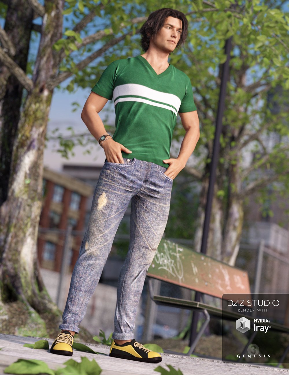 V-Neck T-Shirt and Jeans Outfit Textures V-Neck T-Shirt and Jeans Outfit Textures by: Shox-Design, 3D Models by Daz 3D