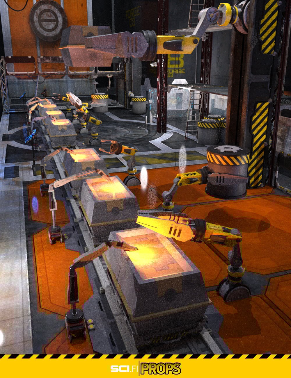 Industrial Sci-fi Construction Kit Industrial Sci-fi Construction Kit by: Phantasmagorical Scenes, 3D Models by Daz 3D