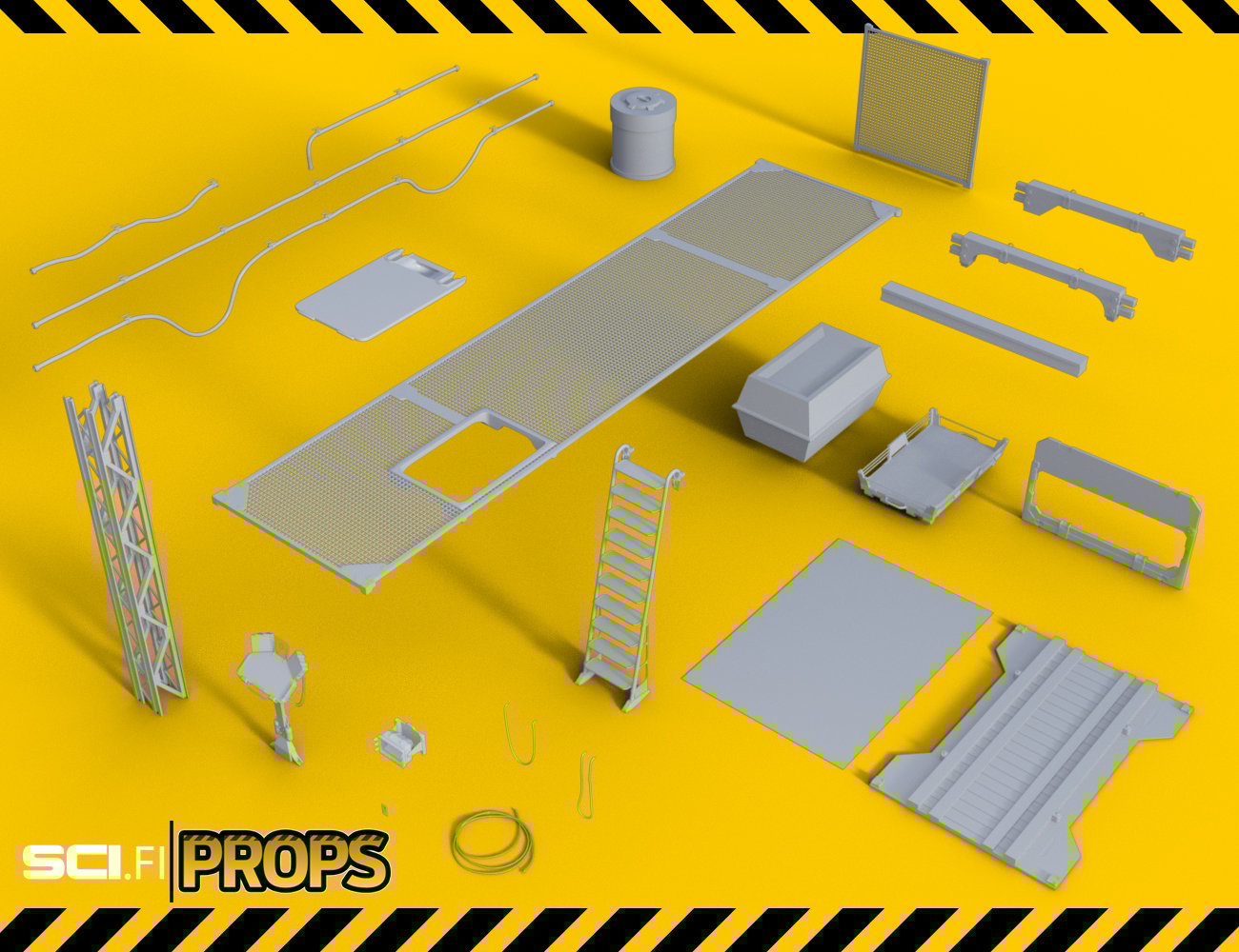 Industrial Sci-fi Construction Kit Industrial Sci-fi Construction Kit by: Phantasmagorical Scenes, 3D Models by Daz 3D