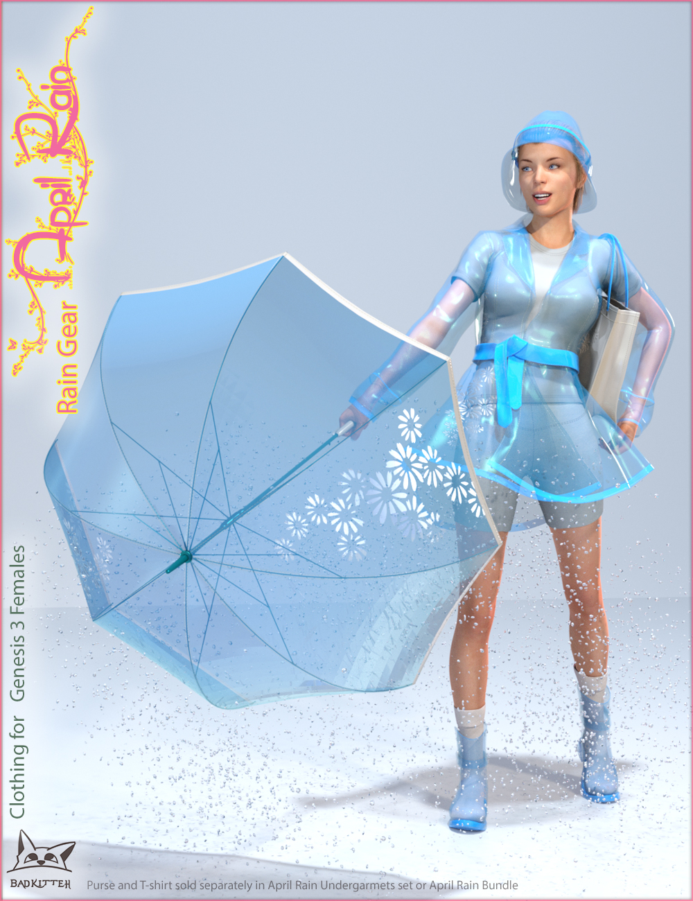 April Rain Undergarments for Genesis 3 Female(s) by: BadKitteh Co, 3D Models by Daz 3D