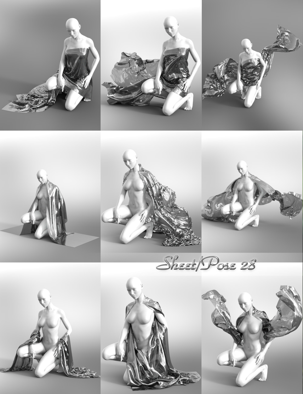 Shiny SheetZ II Genesis 3 Female(s) by: Jepe, 3D Models by Daz 3D