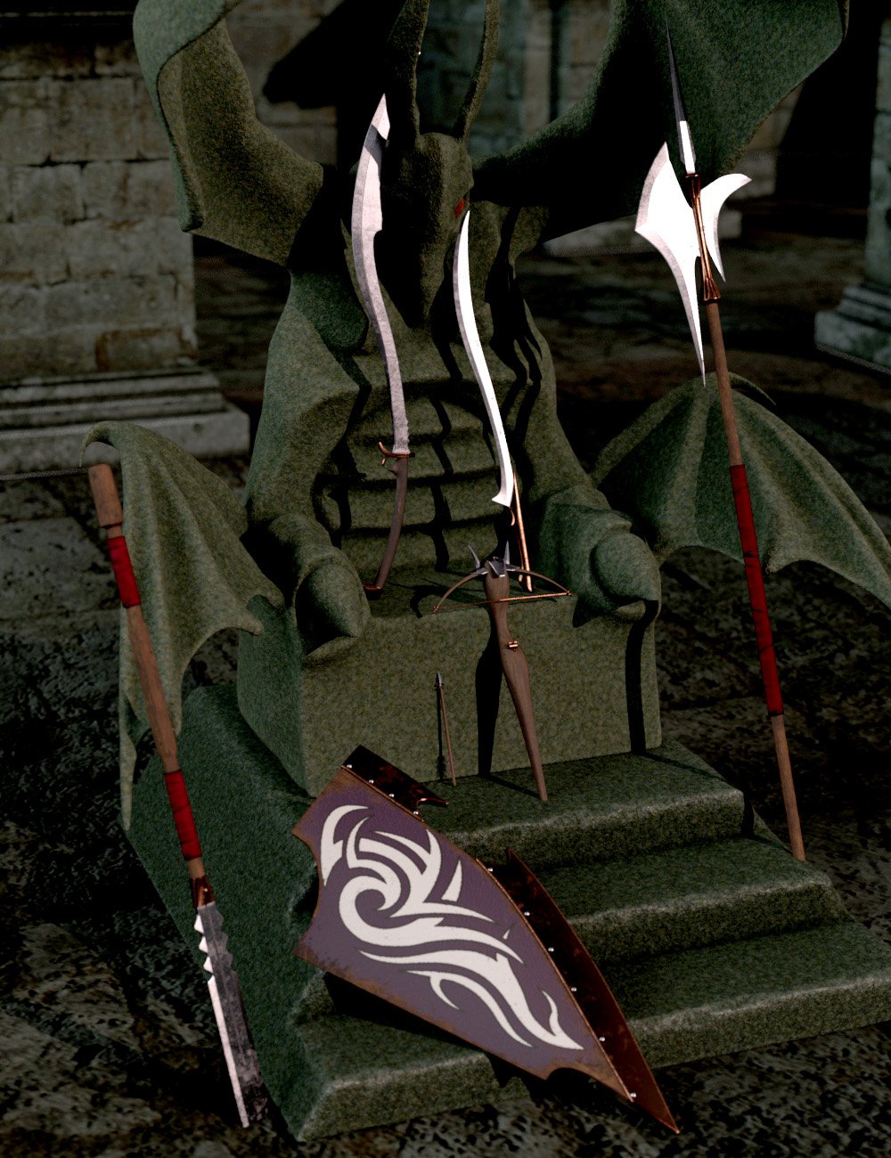 Armory of Five Realms - Dark Elves by: Valandar, 3D Models by Daz 3D