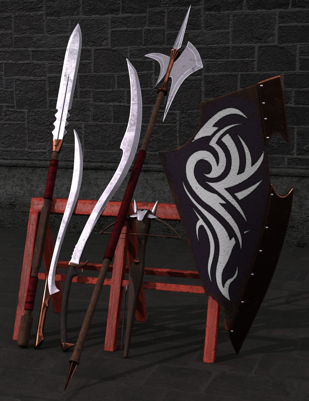 Armory of Five Realms - Dark Elves Armory of Five Realms - Dark Elves by: Valandar, 3D Models by Daz 3D