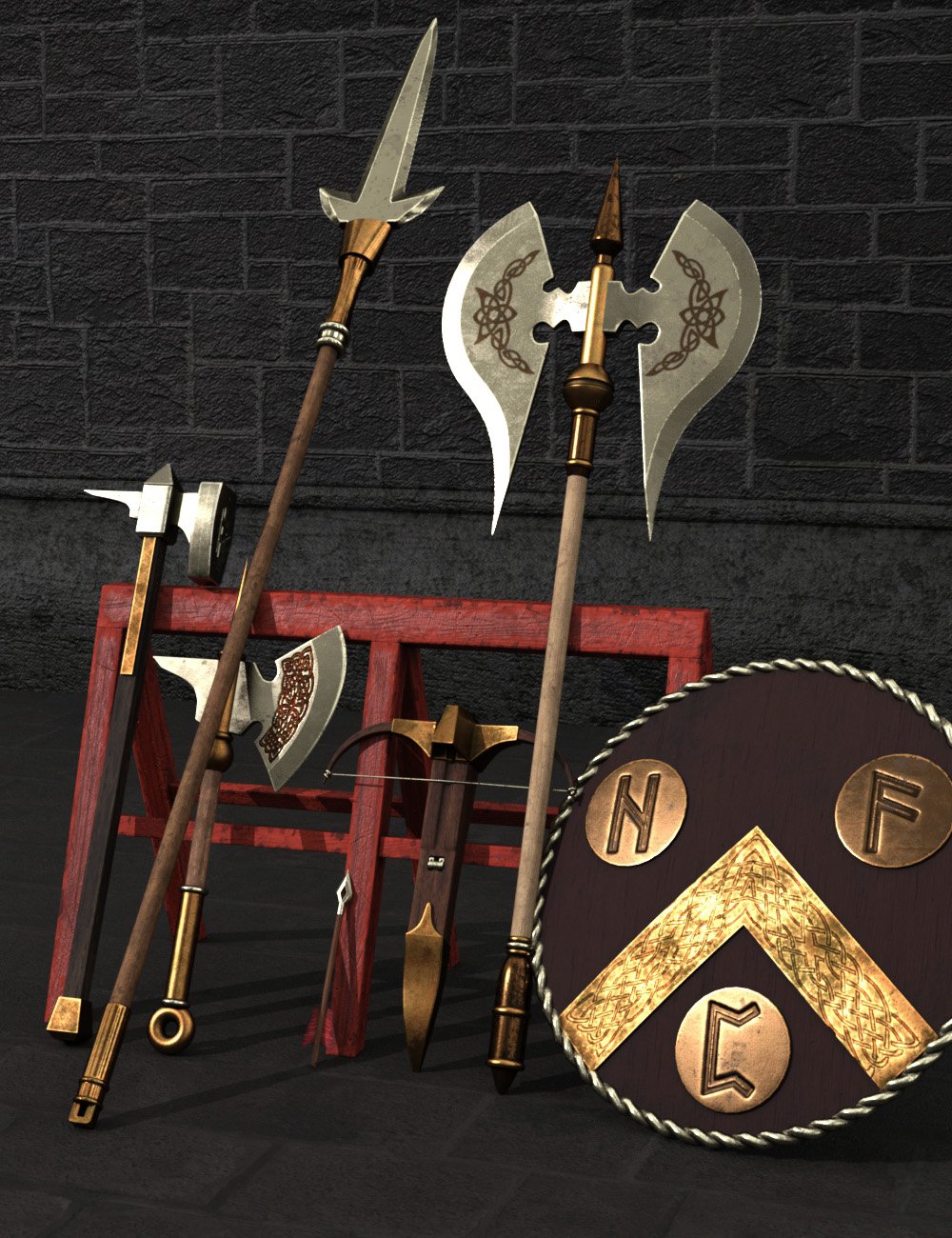 Armory of Five Realms - Dwarves by: Valandar, 3D Models by Daz 3D