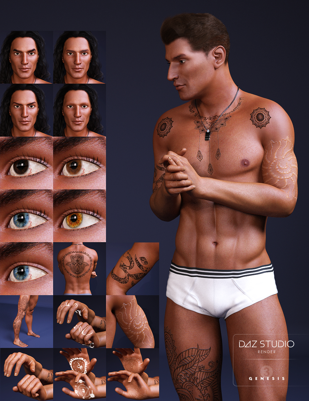 Ahmad for Genesis 3 Male by: Darwins Mishap(s), 3D Models by Daz 3D