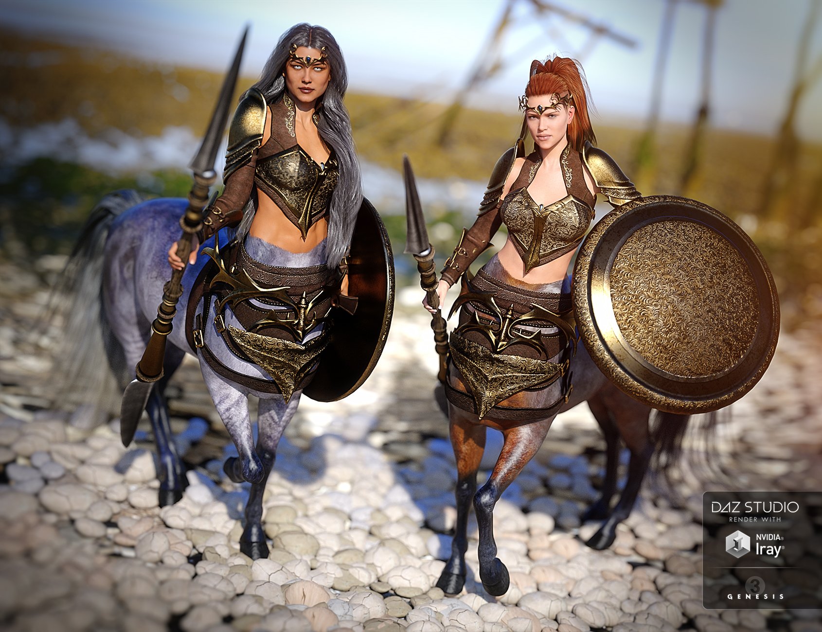 Guardian Outfit for Centaur 7 Female by: Anna BenjaminMada, 3D Models by Daz 3D