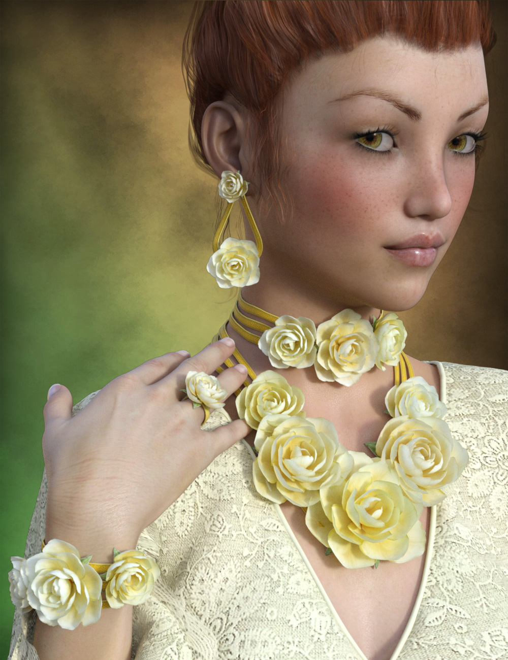 Rose Jewelry for Genesis 3 Female(s) Rose Jewelry for Genesis 3 Female(s) by: esha, 3D Models by Daz 3D