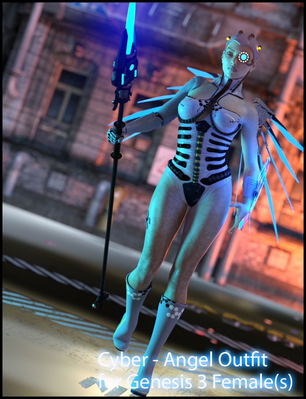 CyberAngel - The Outfit for Genesis 3 Female(s) by: Nathy Design, 3D Models by Daz 3D