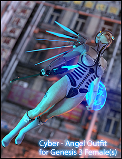 CyberAngel - The Outfit for Genesis 3 Female(s) CyberAngel - The Outfit for Genesis 3 Female(s) by: Nathy Design, 3D Models by Daz 3D