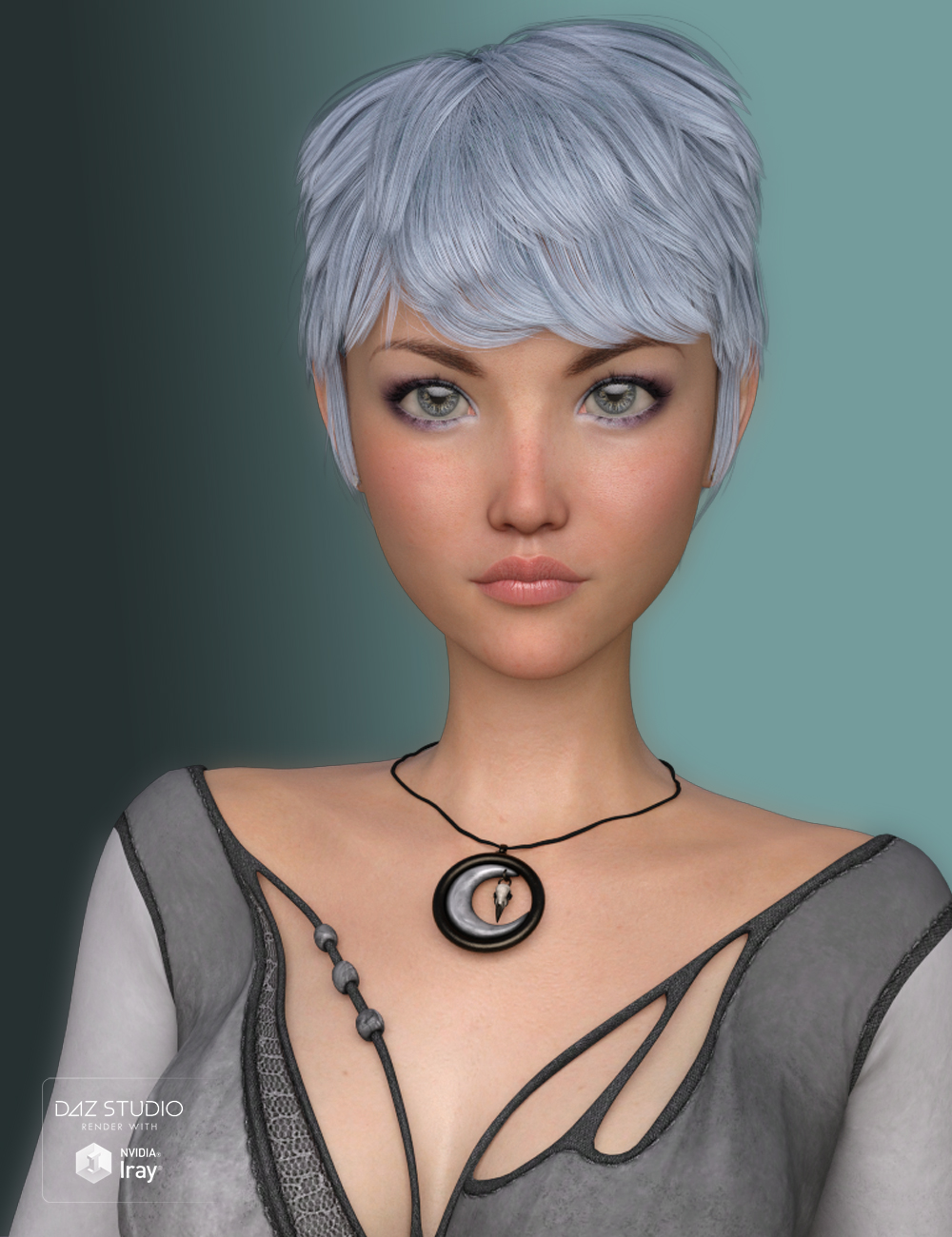 Evi Hair for Genesis 3 Female(s) by: SWAM, 3D Models by Daz 3D
